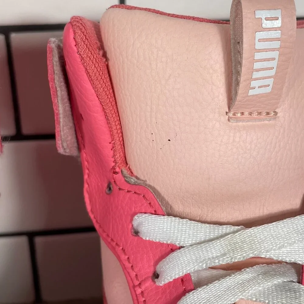 Puma Karmen Rebelle Mid JR Youth Girls Size 6 Shoes Pink Platform Sneaker